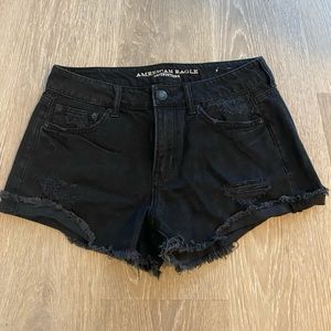 American Eagle size 4 black jean shorts